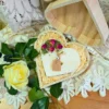 Beauty Scents - Soy Candles - Large Heart with Wooden Gift Box - Champgne and Roses