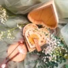 Beauty Scents - Soy Candles - Large Heart with Wooden Gift Box - Orange and Cinnamon
