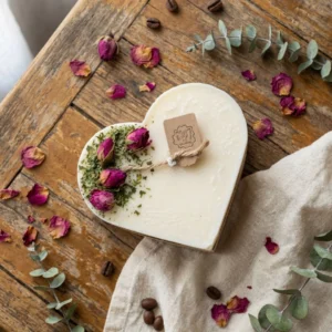 Beauty Scents - Soy Candles - Large Heart - Champagne & Roses