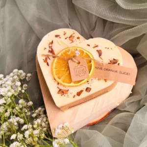 Beauty Scents - Soy Candles - Small Heart - Orange & Cinnamon