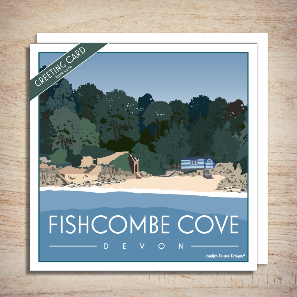 Cards - Fishcombe Cove Devon Print Greeting Card