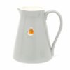 Large Ceramic Serving Jug with Embossed Robin