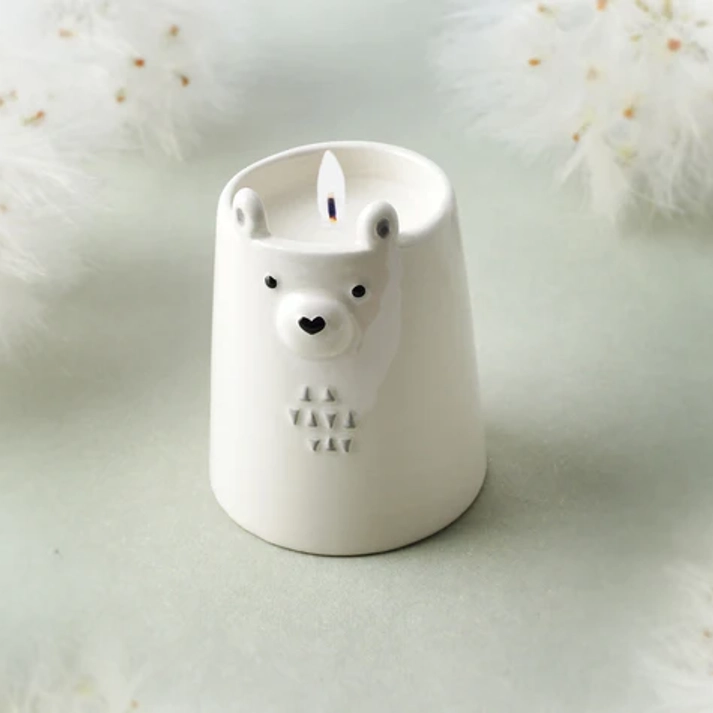 CGB - Ceramic Bear Tealight Candle GB08177 Lifestyle