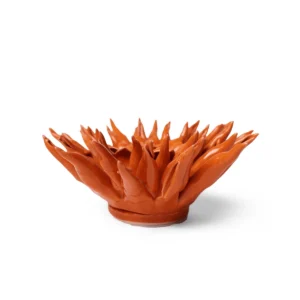 Chive UK - Ceramic Flower Wall Art - Large Orange 12 Angled