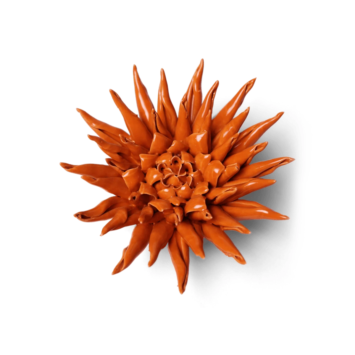 Chive UK - Ceramic Flower Wall Art - Large Orange 12
