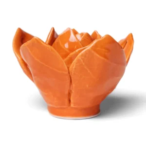 Chive UK - Ceramic Flower Wall Art - Orange 6 Angle