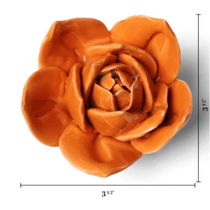Chive UK - Ceramic Flower Wall Art - Orange 6 Dimensions