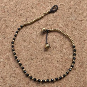 Crystal Healing Anklets - Black Spinel - Balance - Black Close