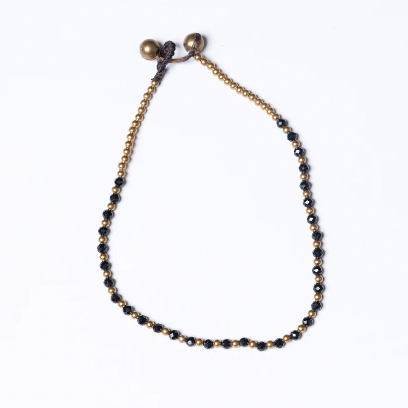 Crystal Healing Anklets - Black Spinel - Balance - Black