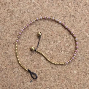 Crystal Healing Anklets - Pink Tourmaline - Love - Pink Close