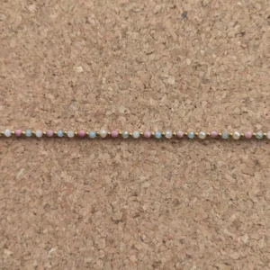 Crystal Healing Anklets - Rhodonite - Balance - Pastel Close Up
