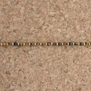 Crystal Healing Anklets - Tigers Eye - Courage - Gold Close Up