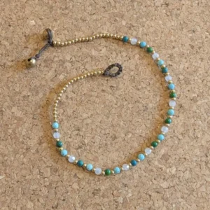 Crystal Healing Anklets - Turquoise - Luck - Aqua Close