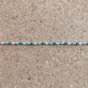 Crystal Healing Anklets - Turquoise - Luck - Aqua Close Up