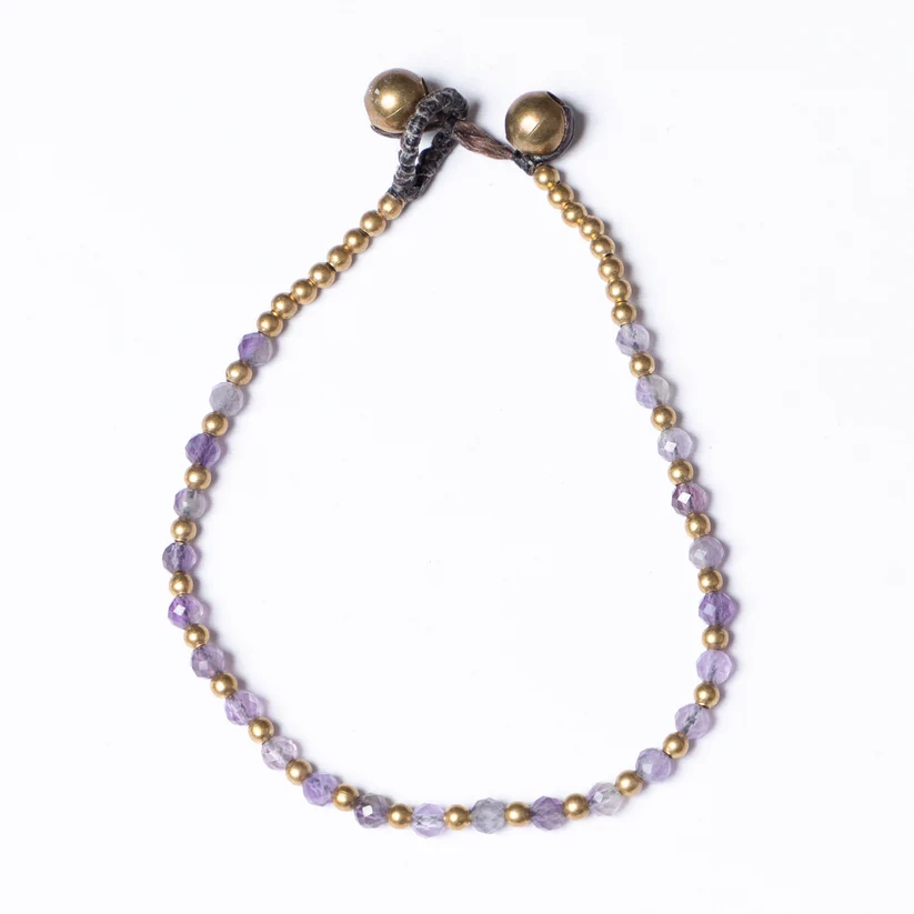 Crystal Healing Bracelets - Amethyst - Anxiety - Purple