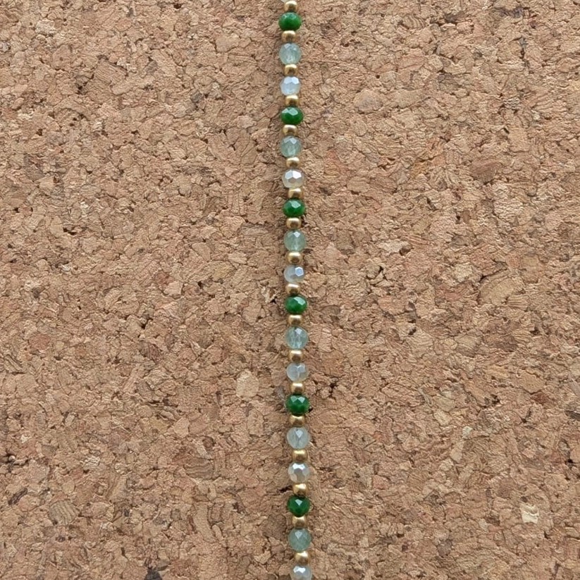 Crystal Healing Bracelets - Aventurine - Energy - Green Multi Close Up