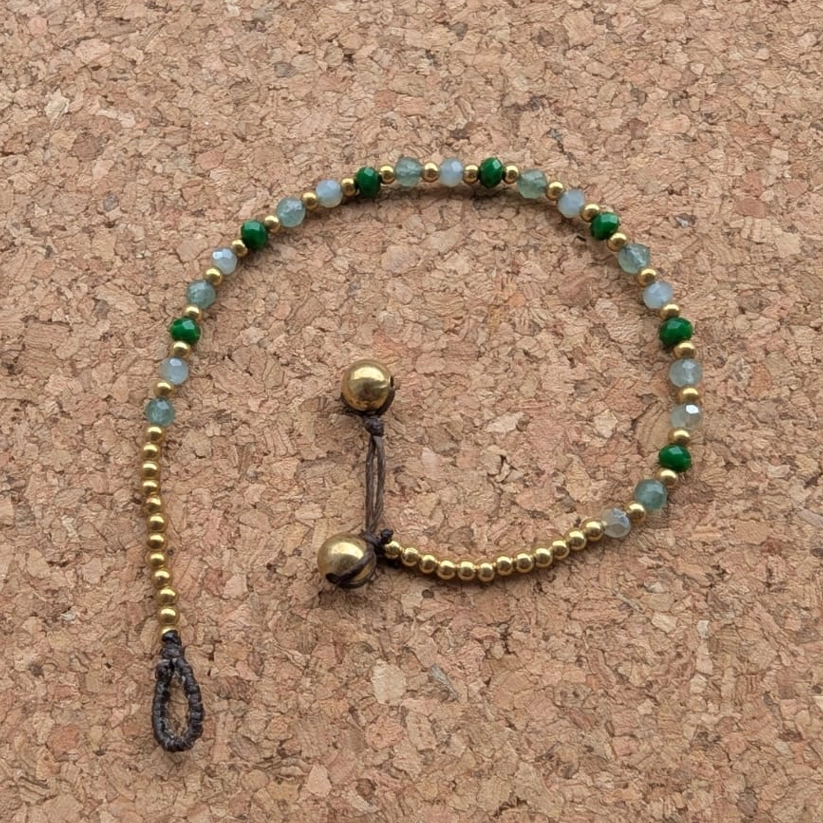 Crystal Healing Bracelets - Aventurine - Energy - Green Multi Close