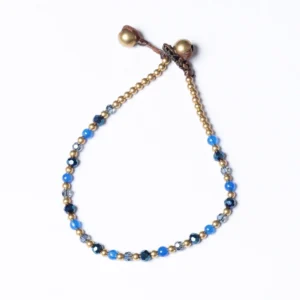 Crystal Healing Bracelets - Blue Agate - Calmness - Blue Multi