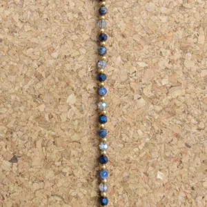 Crystal Healing Bracelets - Blue Agate - Calmness - Blue Multi Close