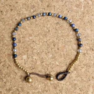 Crystal Healing Bracelets - Blue Agate - Calmness - Blue Multi Close Up