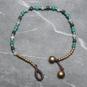 Crystal Healing Bracelets - Malachite - Protection - Aqua Multi Close