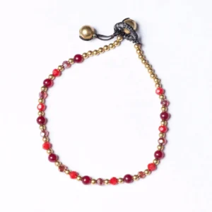Crystal Healing Bracelets - Pink Agate - Love - Red