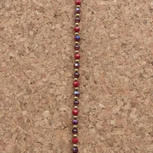 Crystal Healing Bracelets - Pink Agate - Love - Red Close Up