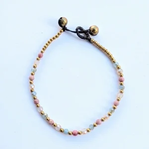 Crystal Healing Bracelets - Rhodonite - Balance - Pastel