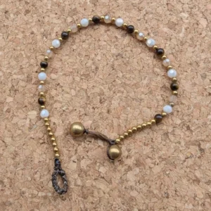 Crystal Healing Bracelets - Tigers Eye - Courage - Gold Close