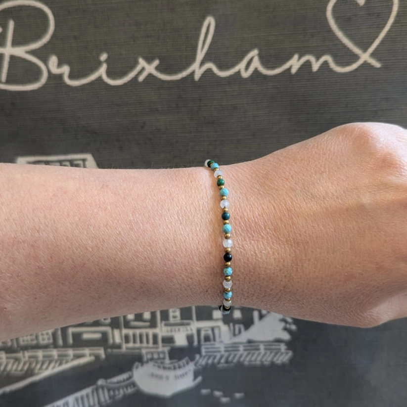 Crystal Healing Bracelets - Turquoise - Luck - Aqua Model