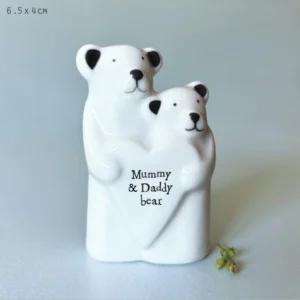 East of India - Porcelain Animal Couple Heart Bears 6092
