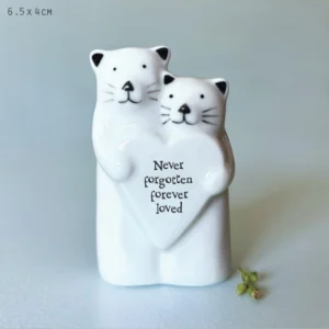 East of India - Porcelain Animal Couple Heart Cats 6902.2