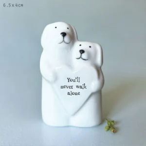 East of India - Porcelain Animal Couple Heart Dogs 6902.1
