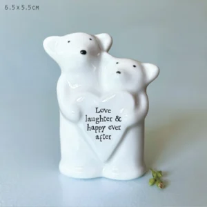East of India - Porcelain Animal Couple Heart Mice 6902.5