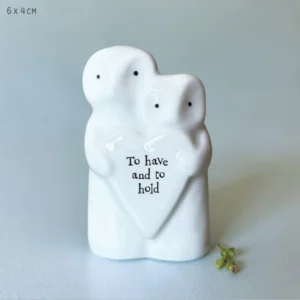 East of India - Porcelain Animal Couple Heart Owls 6902.7