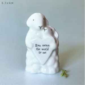 East of India - Porcelain Animal Couple Heart Sheep 6092.3