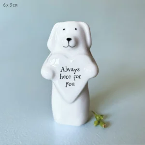 East of India - Porcelain Animal Heart Dog 6901.1