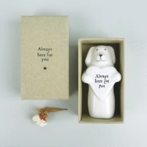 East of India - Porcelain Animal Heart Dog 6901.1 Boxed