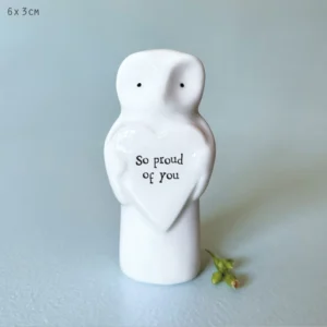 East of India - Porcelain Animal Heart Owl 6091.7