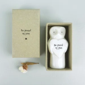 East of India - Porcelain Animal Heart Owl 6091.7 Boxed
