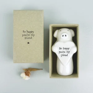 East of India - Porcelain Animal Heart Pig 6091.4 Boxed