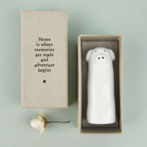 East of India - Animal Tall Vase - Pig 6090E Boxed