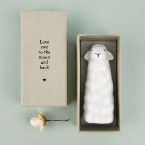 East of India - Animal Tall Vase - Sheep 6090D Boxed