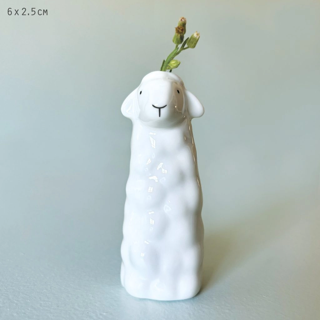 East of India - Animal Tall Vase - Sheep 6090D