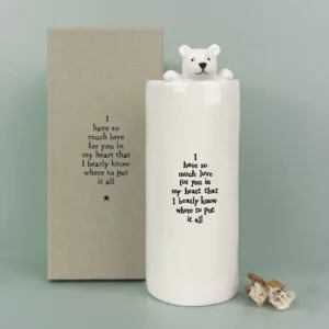 East of India - Animal Vase - Bear 6084 Boxed