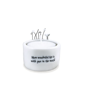 East of India - Tealight Holder - How wonderful life is - Single