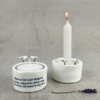East of India - Tealight Holder - Those We Love Don't Disappear - Lit Up