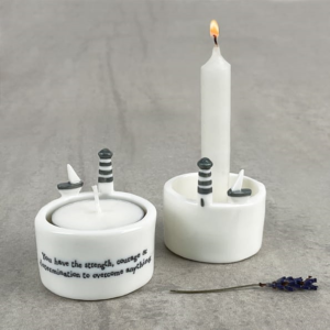 East of India - Tealight Holder - You have the strength - Lit Up