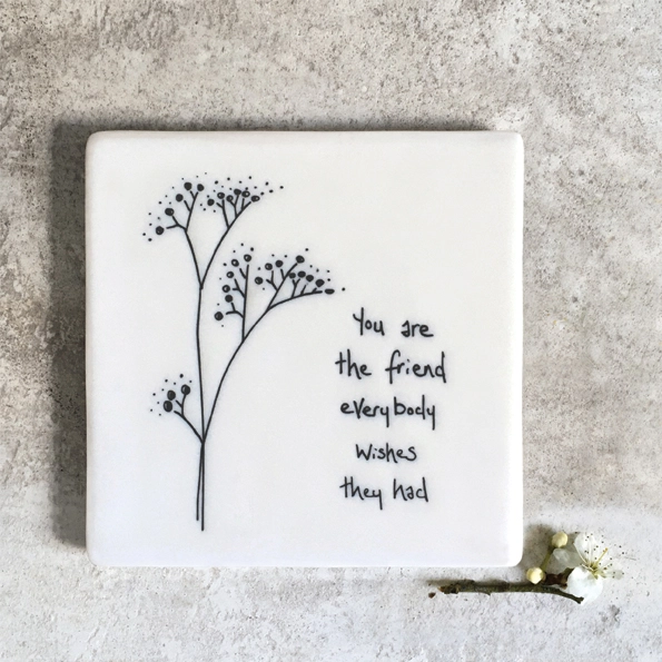 East of India - Coasters Floral - You Are The Friend 170