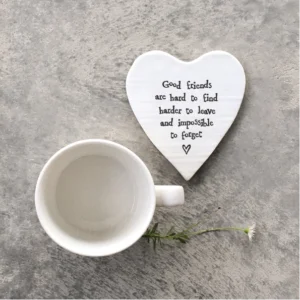 East of India - Coasters Round Heart - Good Friends - 89 Lifestyle